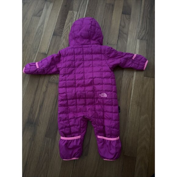 The North Face Infant Thermoball Bunting Snow Suit Hooded Pink Size 3-6 M - Picture 5 of 5